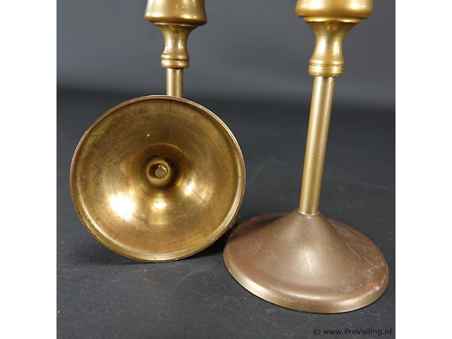 3 brons/messing kandelaren - afbeelding 5 van  5