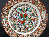 3 chinees rose butterfly porseleinen borden - afbeelding 3 van  5