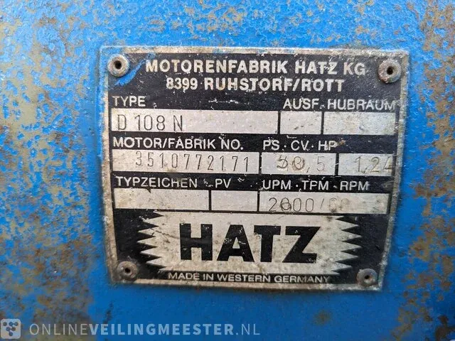 3-cilinder hatz d108 motor - afbeelding 10 van  14