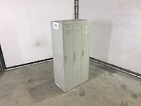 3-delige lockerkast met sleutels (2x) - afbeelding 2 van  7