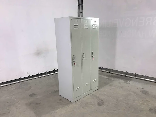 3-delige lockerkast met sleutels (2x) - afbeelding 3 van  8