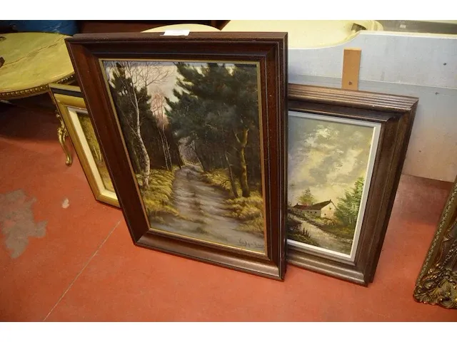 3 diverse schilderijen landschappen - afbeelding 1 van  14