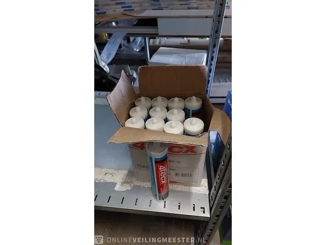 3 doos 12 stuks siliconenkit 4tecx , zwart - afbeelding 1 van  2