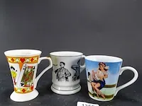3 gedecoreerde mokken - afbeelding 4 van  5