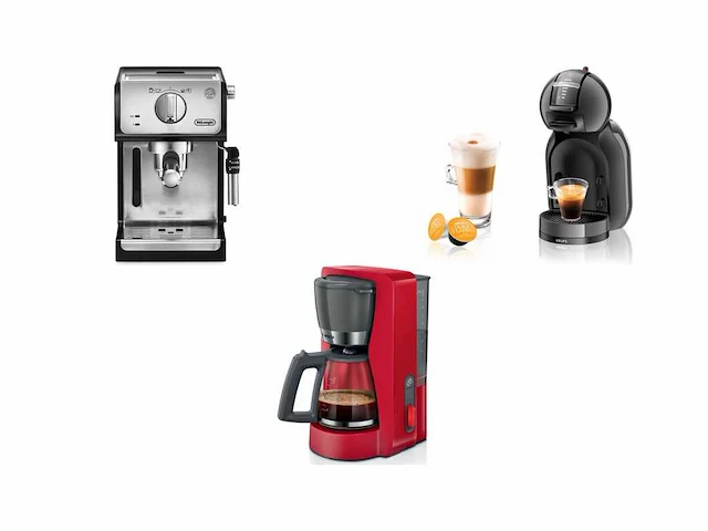 (3) koffiemachines van de'longhi, krups en bosch - afbeelding 1 van  2
