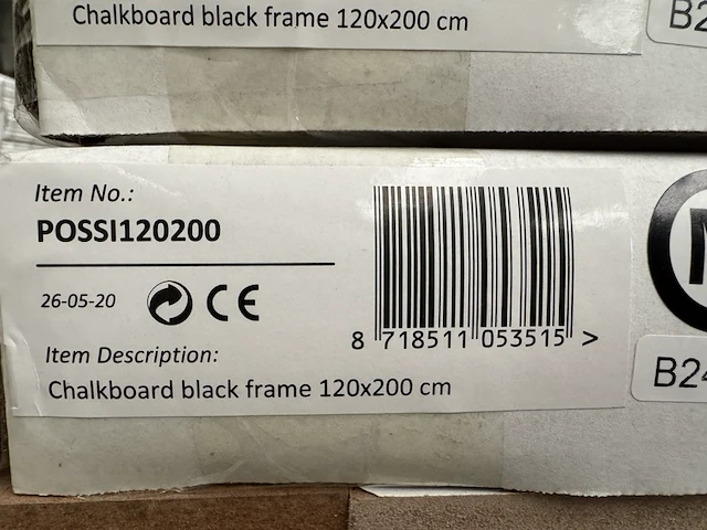 3 krijtbord magnetisch zwarte lijst 120x200 cm sam creative, possi120200 - afbeelding 3 van  4