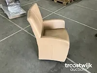 3 lederen verrijdbare fauteuil’s - afbeelding 2 van  3