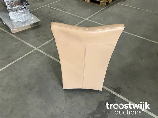 3 lederen verrijdbare fauteuil’s - afbeelding 3 van  3