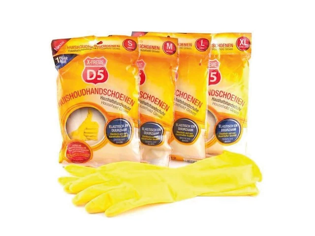 3 paar x-treme d5 huishoudhandschoenen maat s - afbeelding 1 van  3