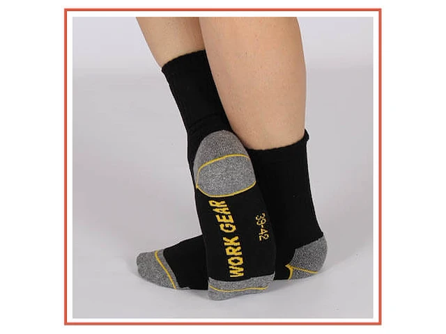 3-pack apollo werksokken maat 39-42 zwart - afbeelding 3 van  3