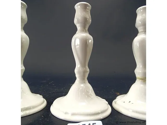 3 porseleinen kandelaren - afbeelding 4 van  5