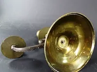 3 punts koperen kandelaar op cloisonne voet - afbeelding 5 van  5