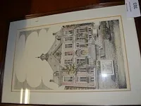 3 schilderijen, 3 tekeningen achter glas, wandversiering - afbeelding 6 van  16