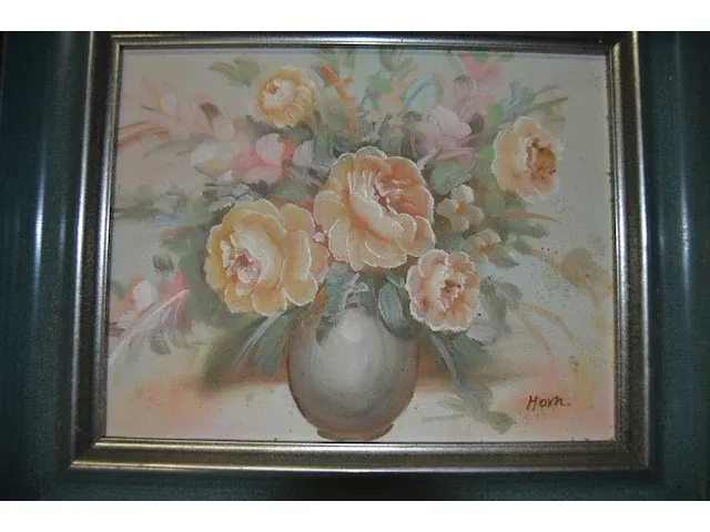 3 schilderijen, 3 tekeningen achter glas, wandversiering - afbeelding 9 van  16