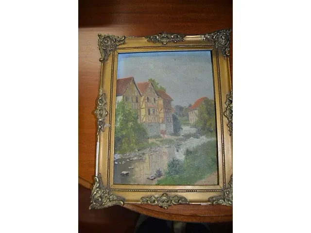 3 schilderijen, 3 tekeningen achter glas, wandversiering - afbeelding 10 van  16