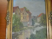 3 schilderijen, 3 tekeningen achter glas, wandversiering - afbeelding 10 van  16