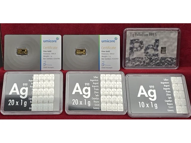 3 stuks edelmetaal : goud / palladium / zilver - afbeelding 19 van  25