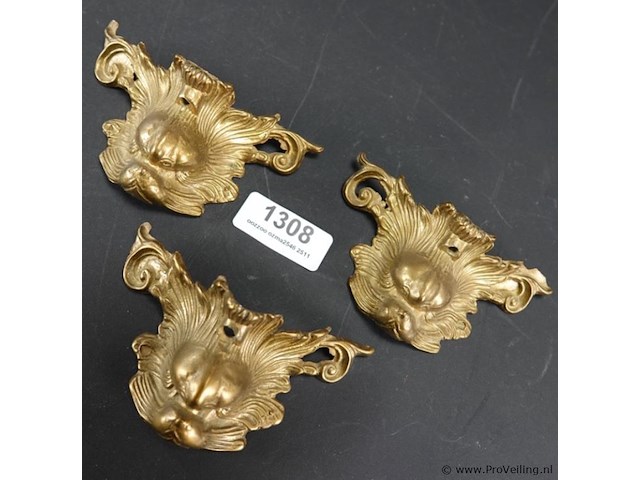 3 vergulde ornamenten - afbeelding 2 van  5