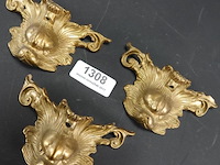 3 vergulde ornamenten - afbeelding 2 van  5