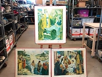 3 vintage (jaren 50) bijbelplaten - afbeelding 1 van  5
