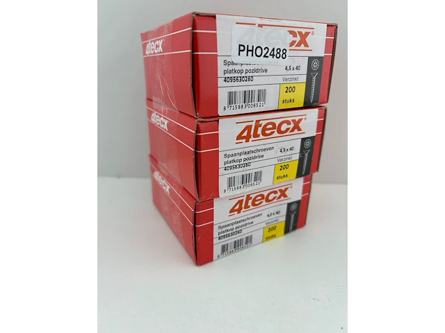 3 x 200 - 4tecx 4,5 x 40 schroeven - afbeelding 1 van  3