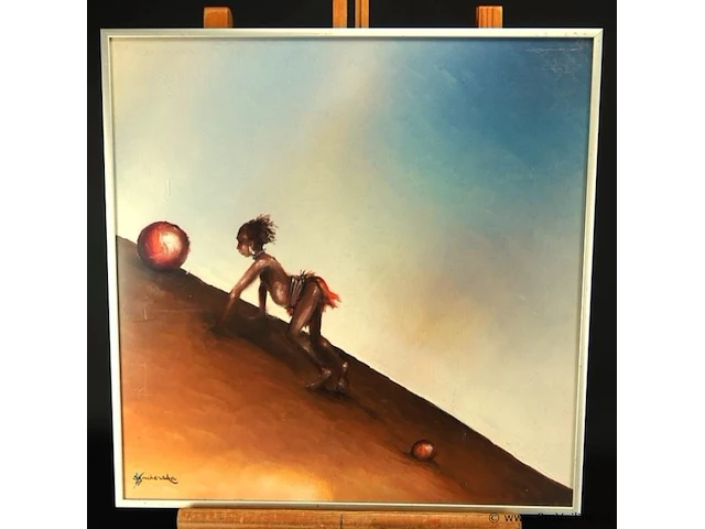 3 x aquarel?. gesigneerd aneta szacherska - afbeelding 2 van  5