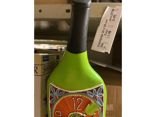 3 x klok wijnfles met slinger - afbeelding 7 van  9