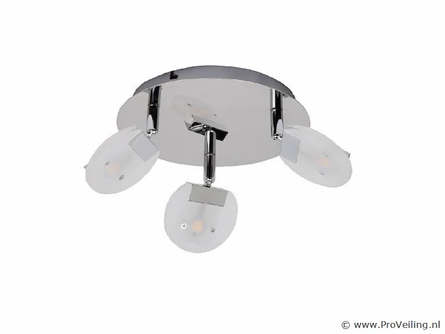 3 x led plafondlamp – 3 spots – hl7160l – max. 3 x 5w – 4000k – neutraal wit – zilver - afbeelding 4 van  4