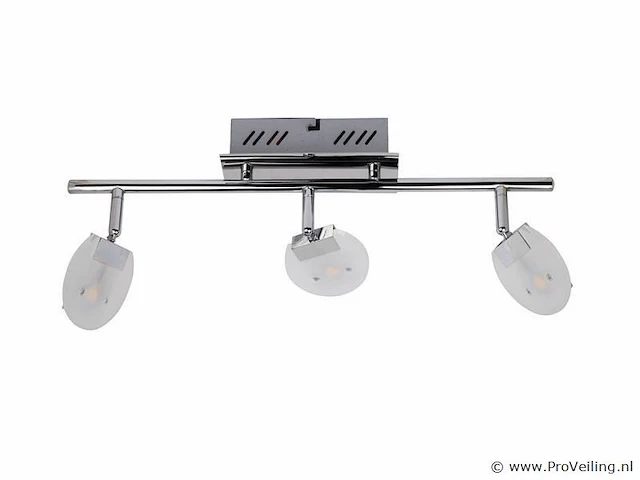 3 x led plafondlamp – 3 spots – hl7163l – 5w – 4000k – neutraal wit – zilver - afbeelding 4 van  4