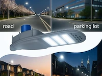3 x led straatverlichting 150w met sensor – 6500k koud wit – ip65 waterdicht – 15.000 lm - afbeelding 1 van  5