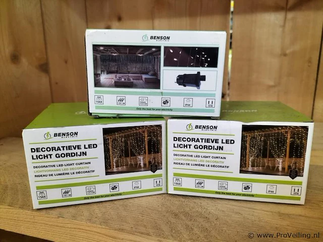 3 x licht gordijn met led micro lampjes - afbeelding 1 van  1