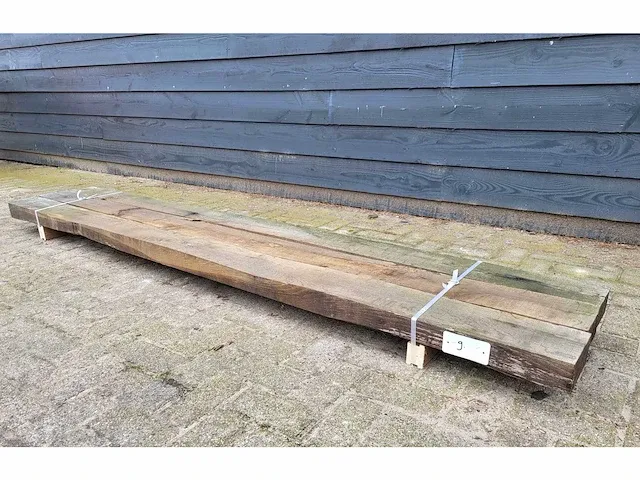3 x rustieke eiken balken 75 x 150mm , lengte 250 cm - afbeelding 3 van  4