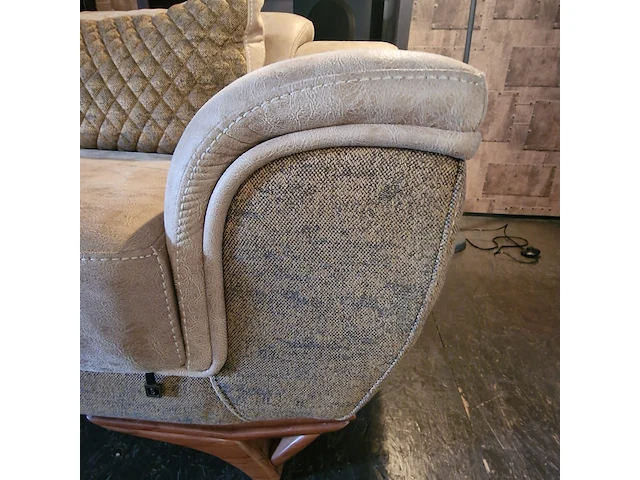 3-zits + 2-zits bank chesterfield, dareton, beige - afbeelding 6 van  10