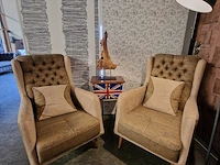 3-zits + 2-zits bank chesterfield, dareton, beige - afbeelding 8 van  10