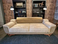 3-zits + 2-zits bank chesterfield, dareton, beige - afbeelding 9 van  10