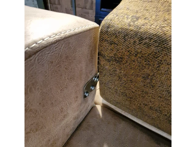 3-zits + 2x 1-zits bank chesterfield, dareton, beige - afbeelding 2 van  10