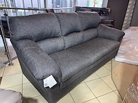 3-zits bank, antraciet stof, houten poten - afbeelding 2 van  4