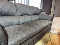 3-zits bank, antraciet stof, houten poten - afbeelding 4 van  4