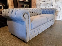 3-zits bank chesterfield, bahama, blauw - afbeelding 2 van  2