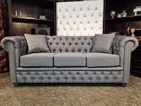 3-zits bank, chesterfield, bahama, blauw - afbeelding 2 van  11