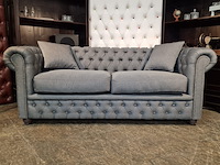 3-zits bank, chesterfield, bahama, blauw - afbeelding 1 van  11