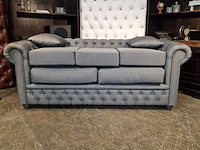 3-zits bank, chesterfield, bahama, blauw - afbeelding 7 van  11