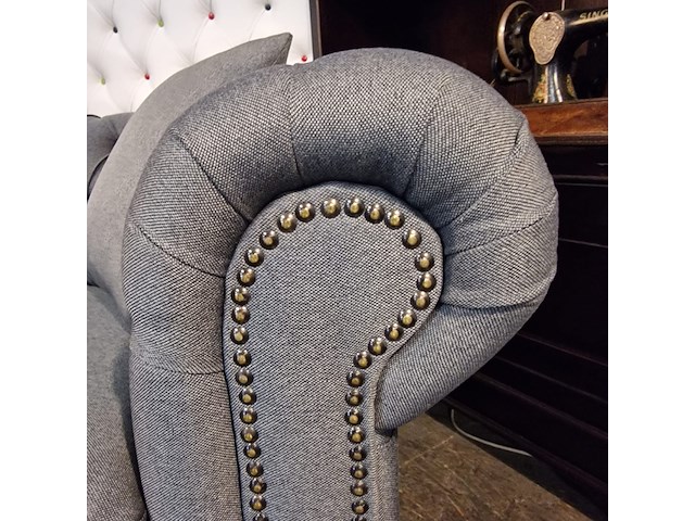 3-zits bank, chesterfield, bahama, blauw - afbeelding 11 van  11