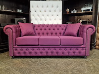 3-zits bank, chesterfield, bahama, roze - afbeelding 1 van  8