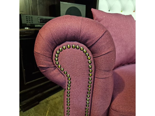 3-zits bank, chesterfield, bahama, roze - afbeelding 4 van  8