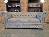 3-zits bank chesterfield, basic luxe , grijs - afbeelding 1 van  6