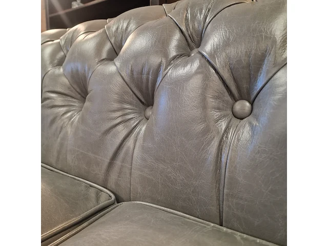 3-zits bank chesterfield, basic luxe , grijs - afbeelding 5 van  6