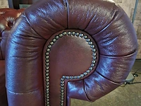 3-zits bank chesterfield, basic, rood - afbeelding 3 van  6