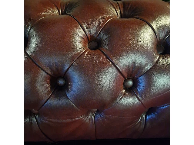 3-zits bank chesterfield, basic, rood - afbeelding 5 van  6