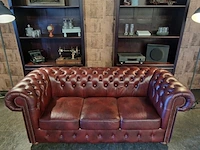 3-zits bank chesterfield, basic, rood - afbeelding 6 van  6